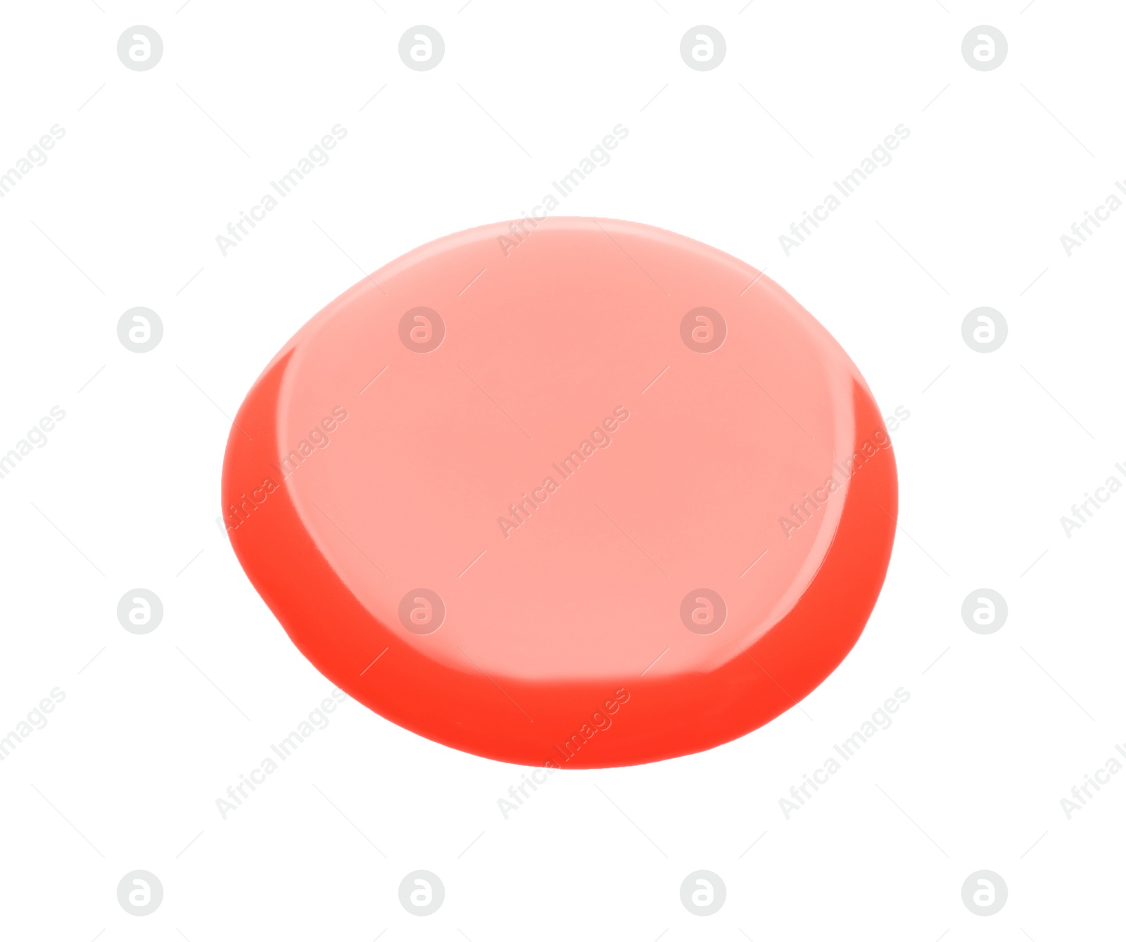 Photo of Sample of colorful nail polish on white background