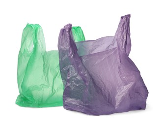 Photo of Two different plastic bags isolated on white
