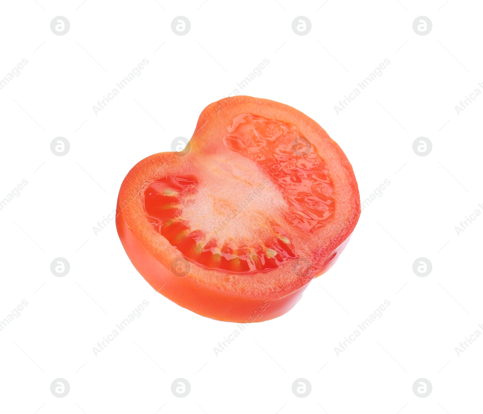 Photo of Slice of tomato for burger isolated on white