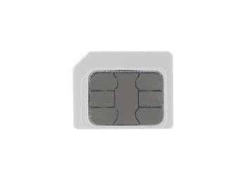 Photo of Modern micro SIM card isolated on white