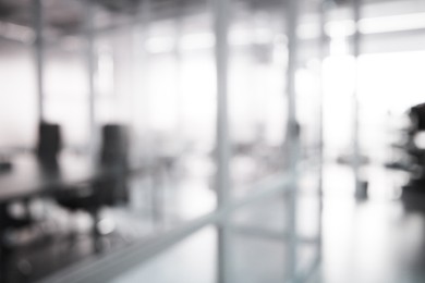 Image of Office interior. Blurred view of comfortable workspace