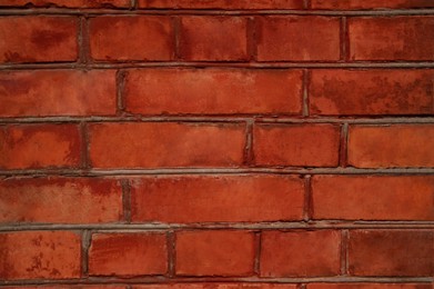 Photo of Texture of red brick wall as background