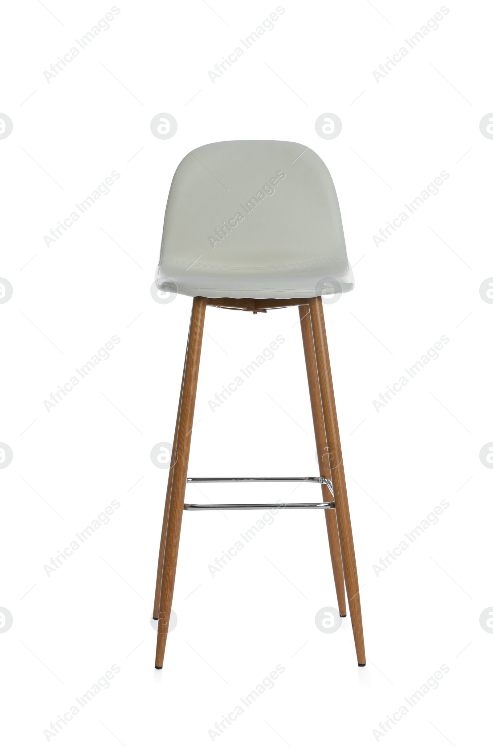 Photo of Stylish bar stool isolated on white. Interior element