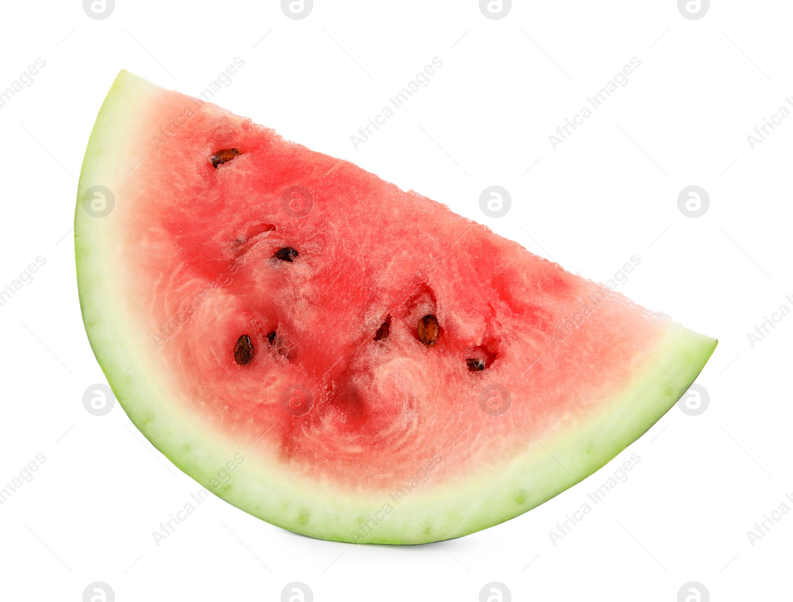 Photo of Slice of delicious ripe watermelon isolated on white