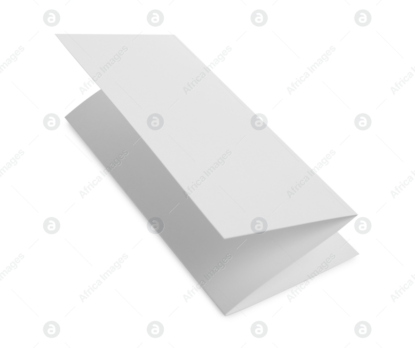 Photo of Blank paper brochure isolated on white. Mockup for design