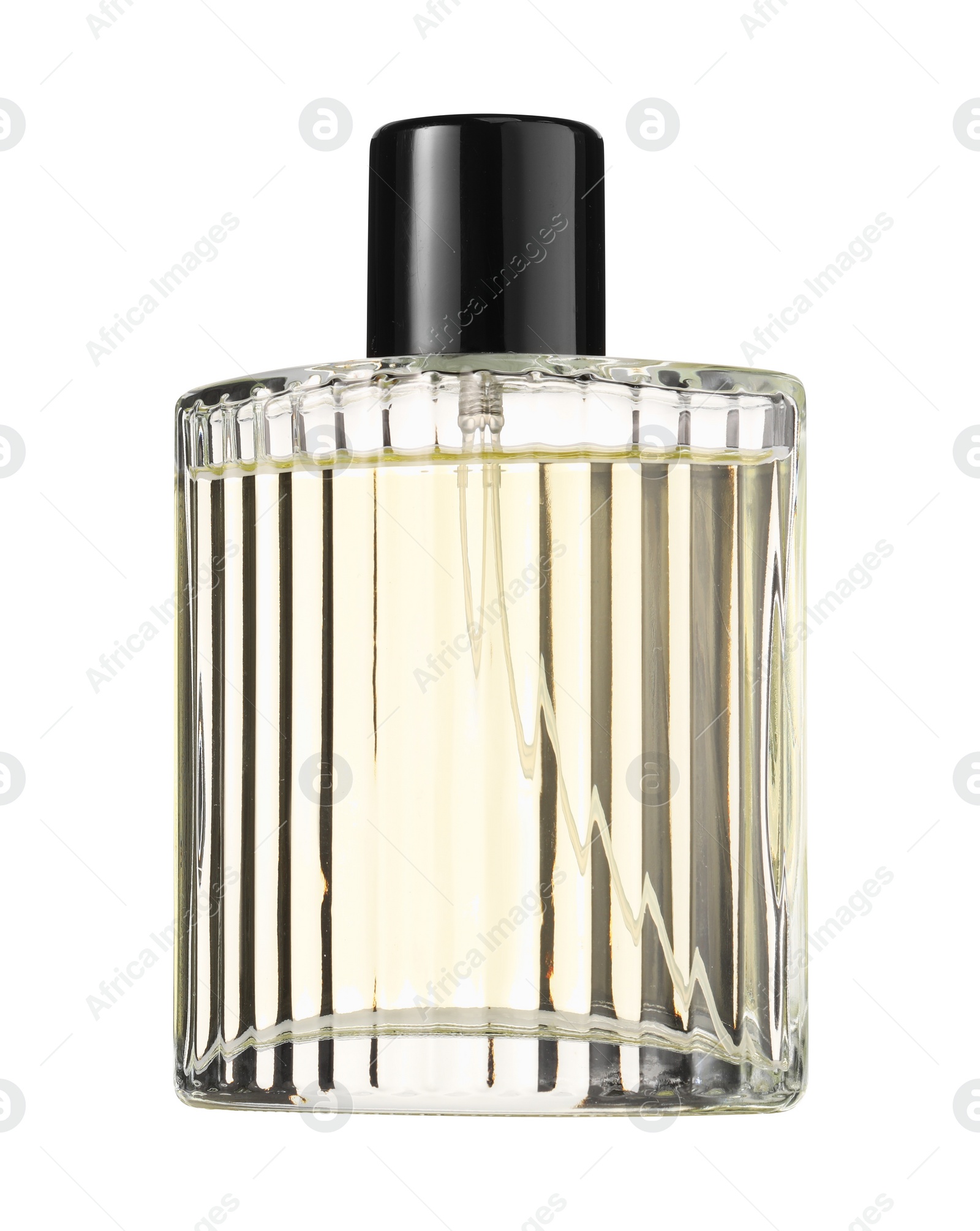 Photo of Luxury perfume in bottle isolated on white