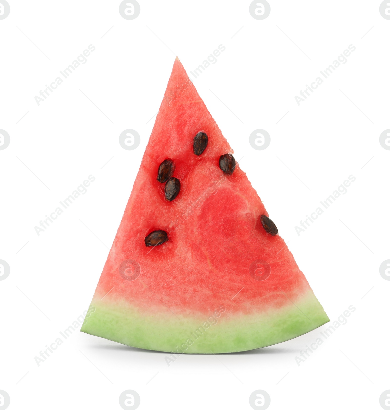 Photo of Slice of delicious ripe watermelon isolated on white