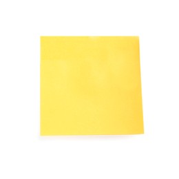 Blank orange sticky note isolated on white. Space for text