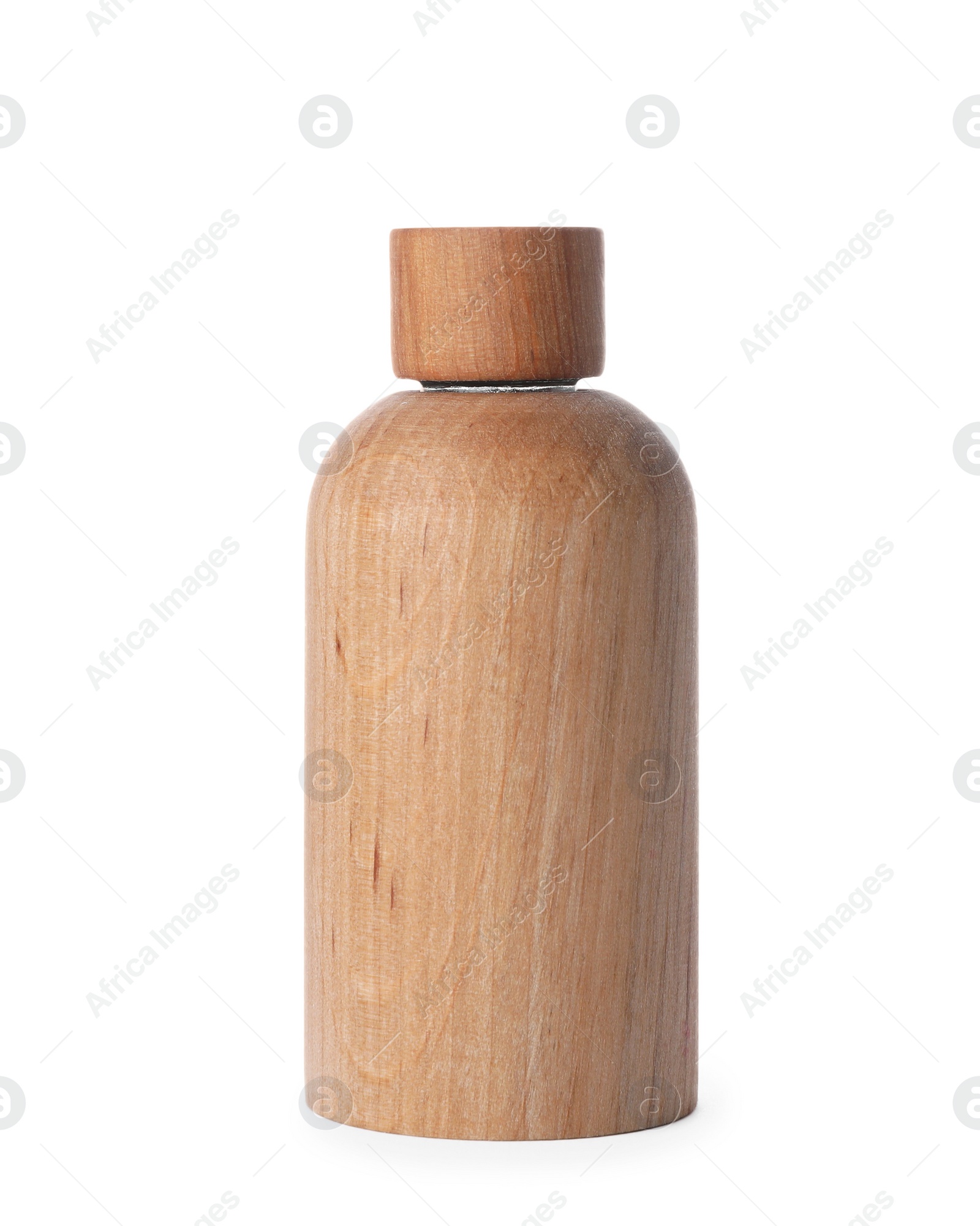 Photo of Bottle of essential oil isolated on white