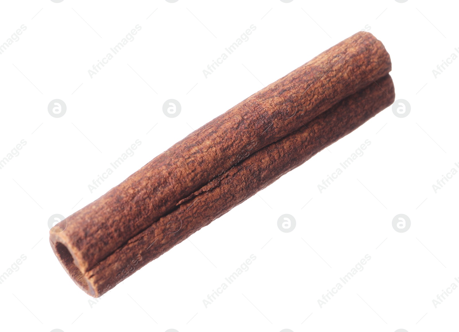 Photo of One aromatic cinnamon stick isolated on white