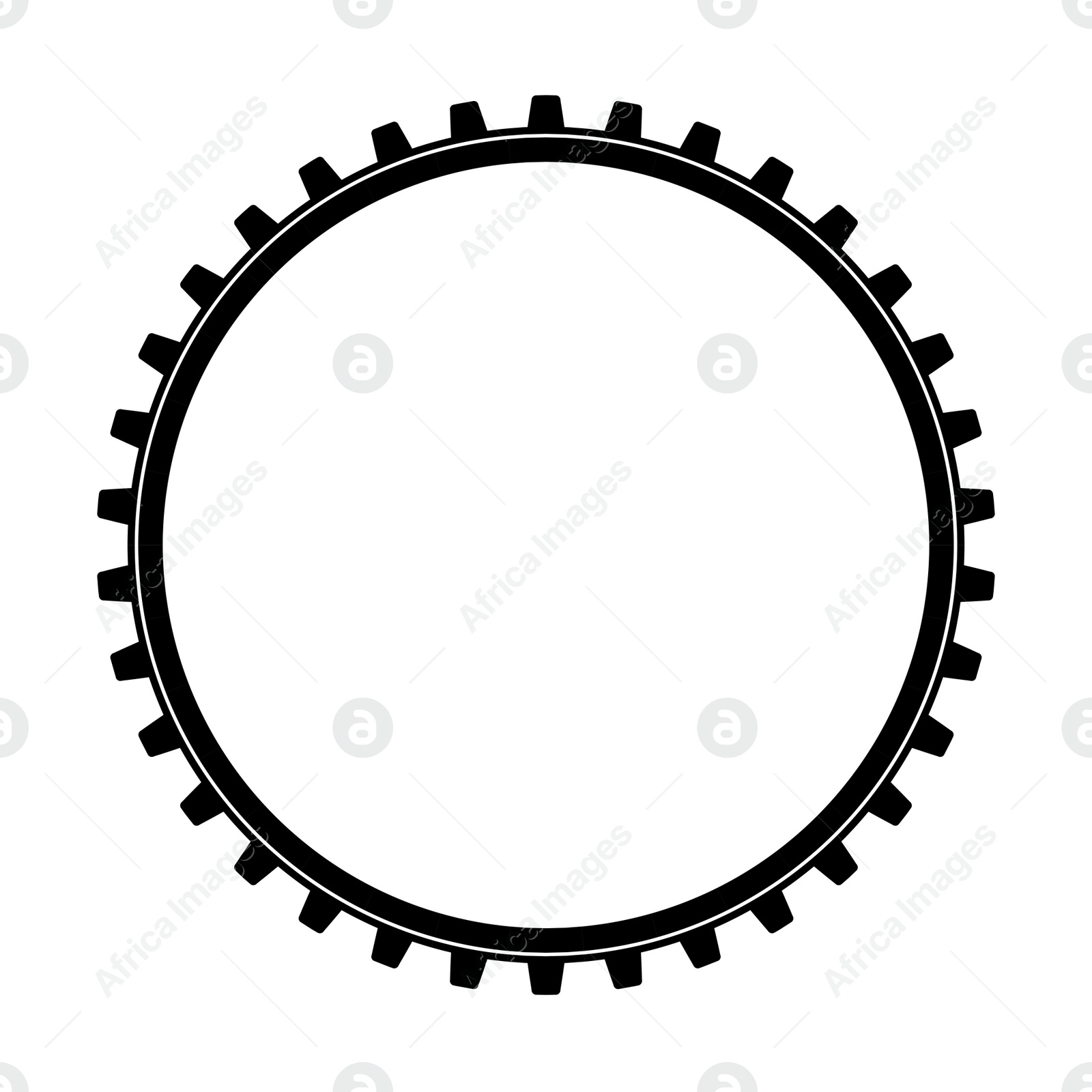 Illustration of  cogwheel for gear mechanism on white background