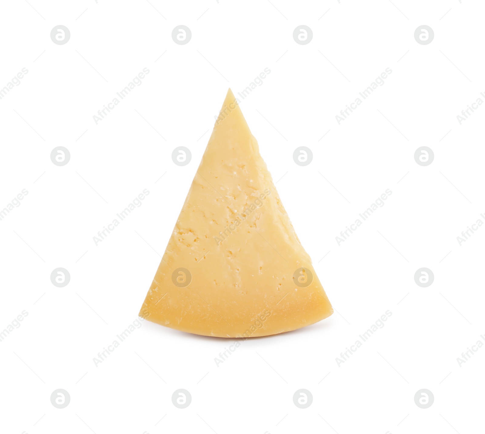 Photo of Piece of delicious parmesan cheese isolated on white