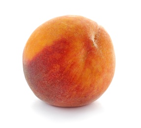 Photo of Fresh sweet peach on white background