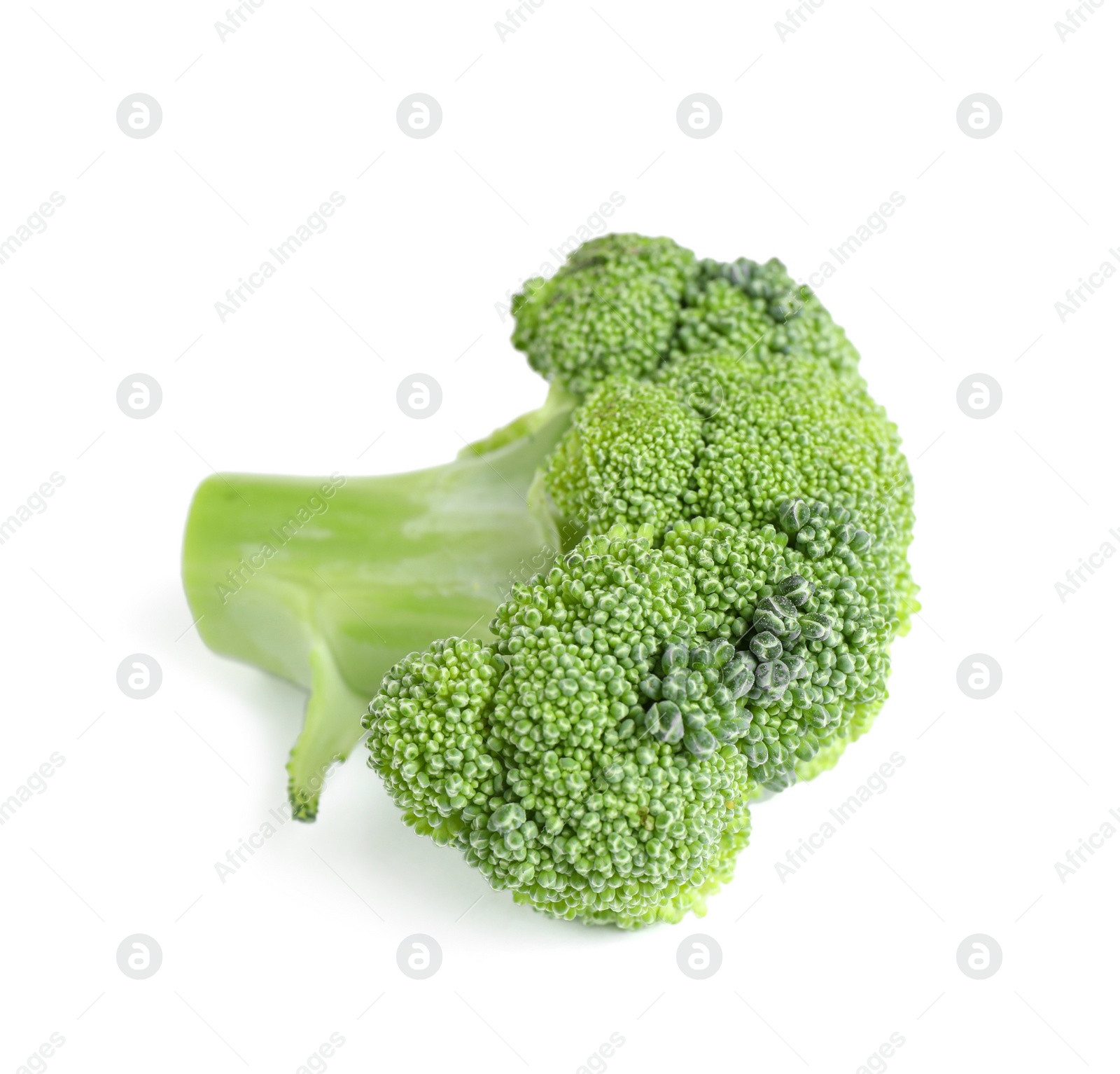 Photo of Fresh green raw broccoli on white background