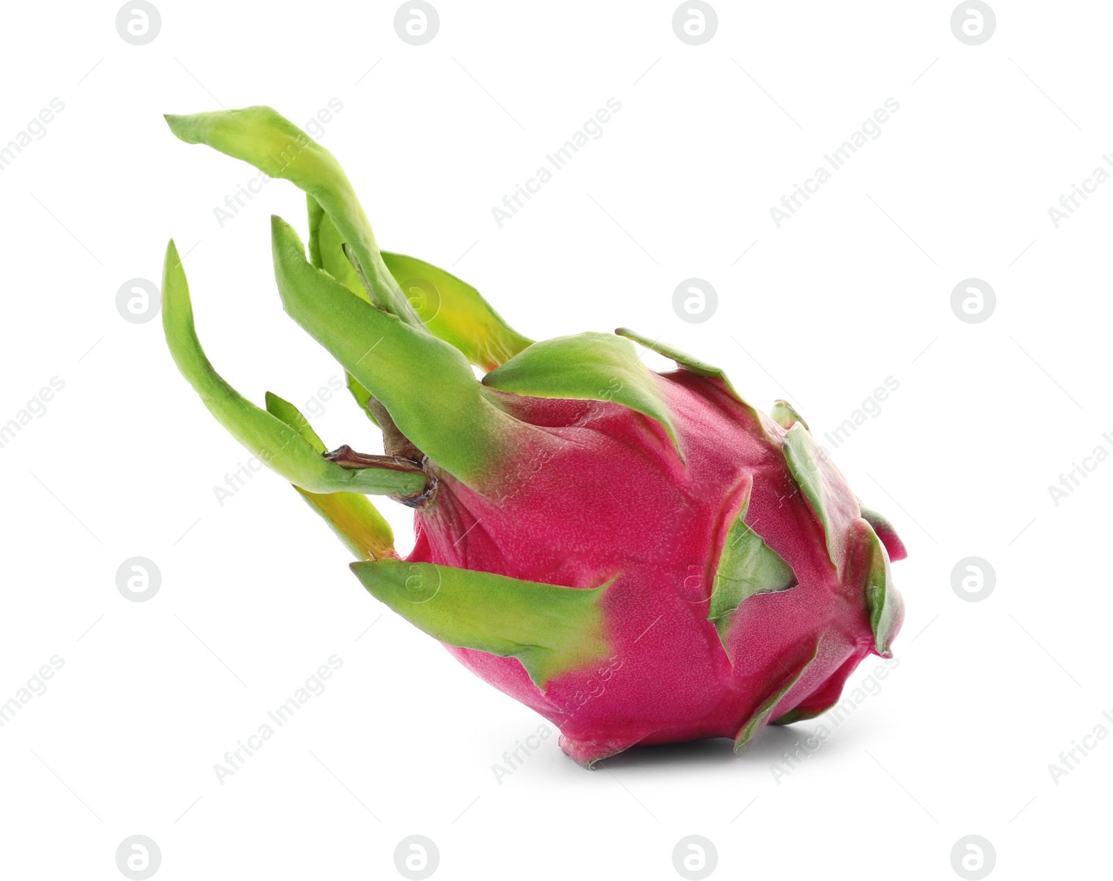 Photo of Delicious ripe dragon fruit (pitahaya) isolated on white