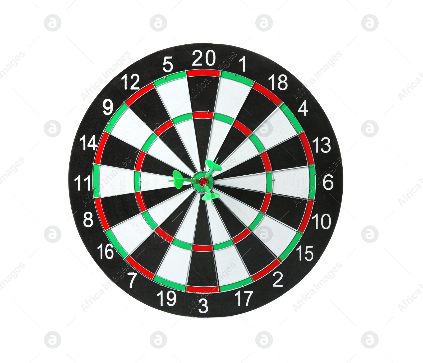 Photo of Dart board with color arrows hitting target