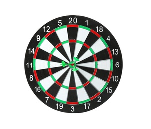 Photo of Dart board with color arrows hitting target