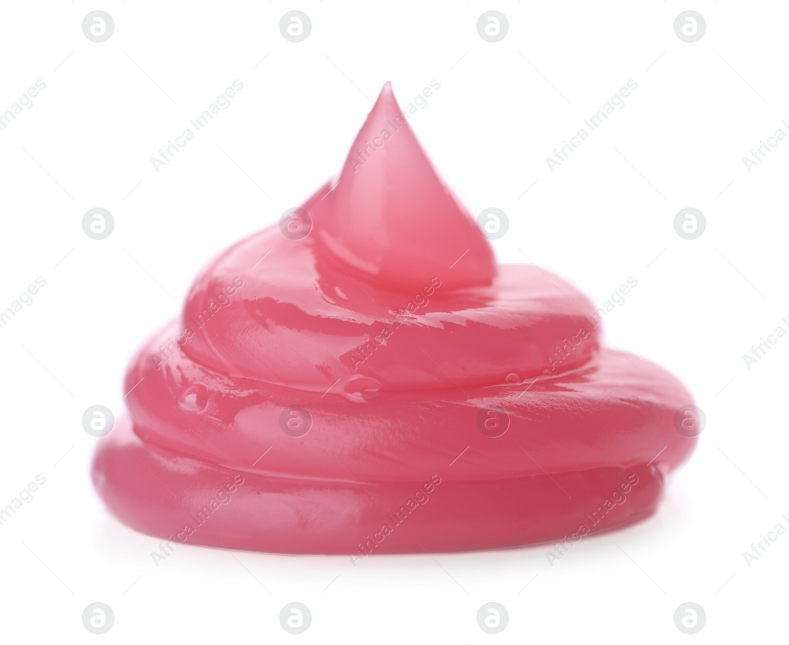 Photo of Sample of bright shower gel isolated on white