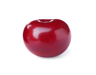 Sweet red juicy cherry isolated on white