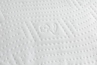 Photo of Texture of paper towel as background, closeup view