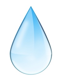 Illustration of Blue water drop illustration on white background