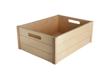 Wooden crate on white background. Shipping container