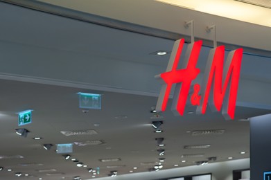 Warshaw, Poland - May 14, 2022: H&M store in shopping mall