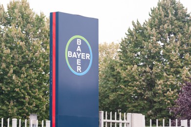 Photo of Warsaw, Poland - September 10, 2022: Beautiful modern Bayer logo outdoors