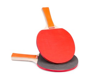 Ping pong rackets isolated on white. Sports equipment