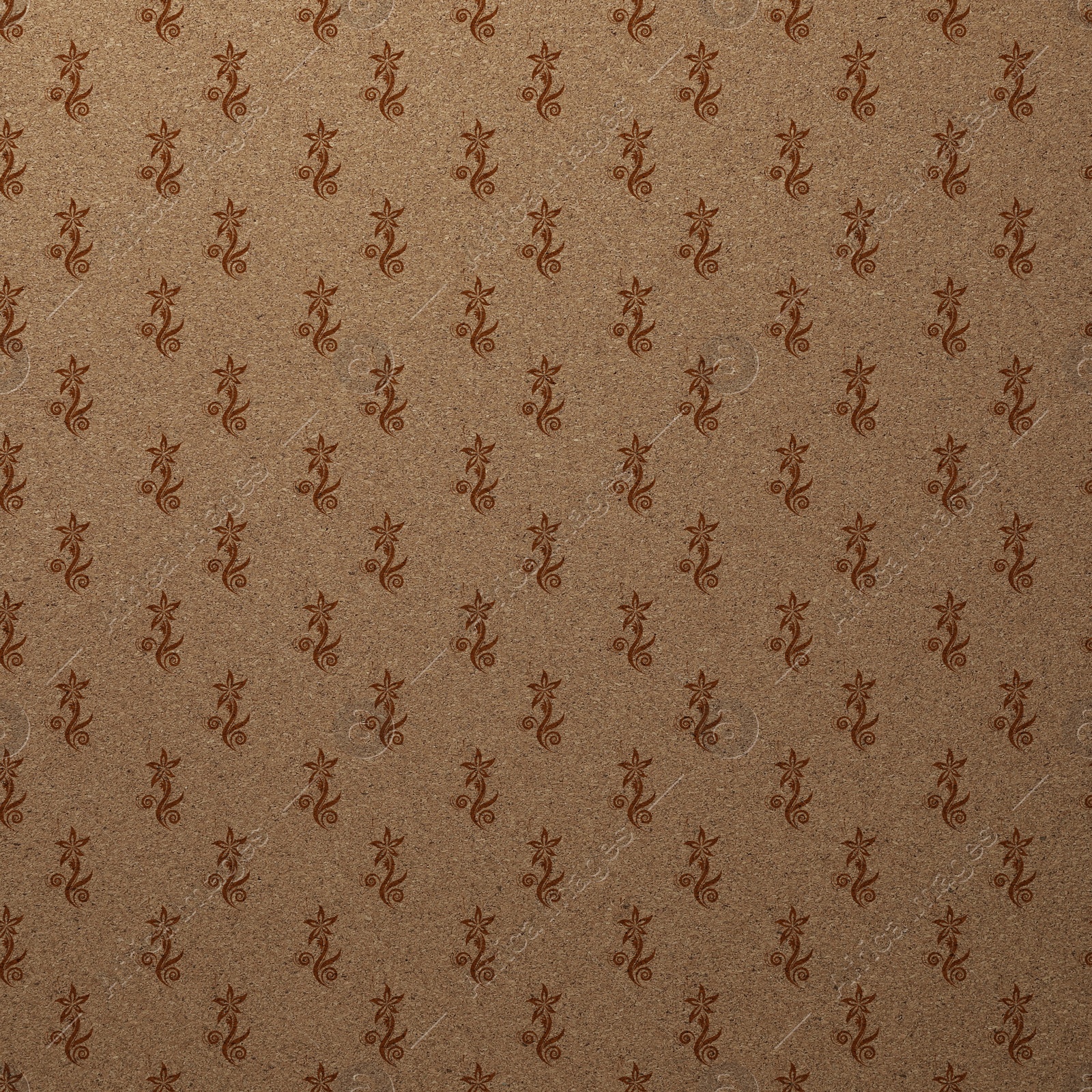 Illustration of Brown wallpaper with beautiful floral pattern as background