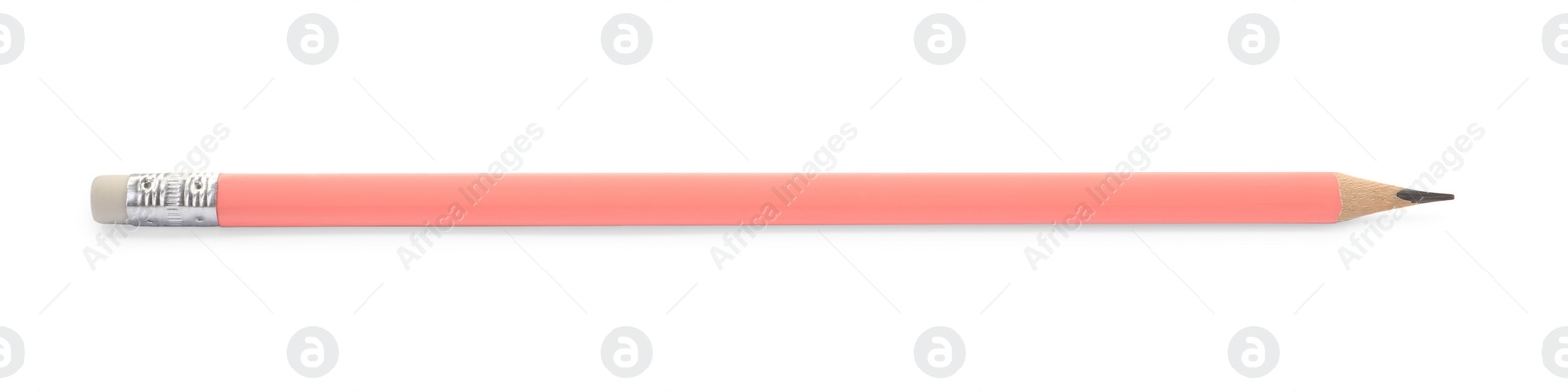 Photo of One sharp graphite pencil isolated on white