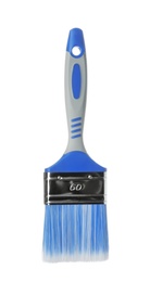 Photo of New paint brush on white background. Decorating tool