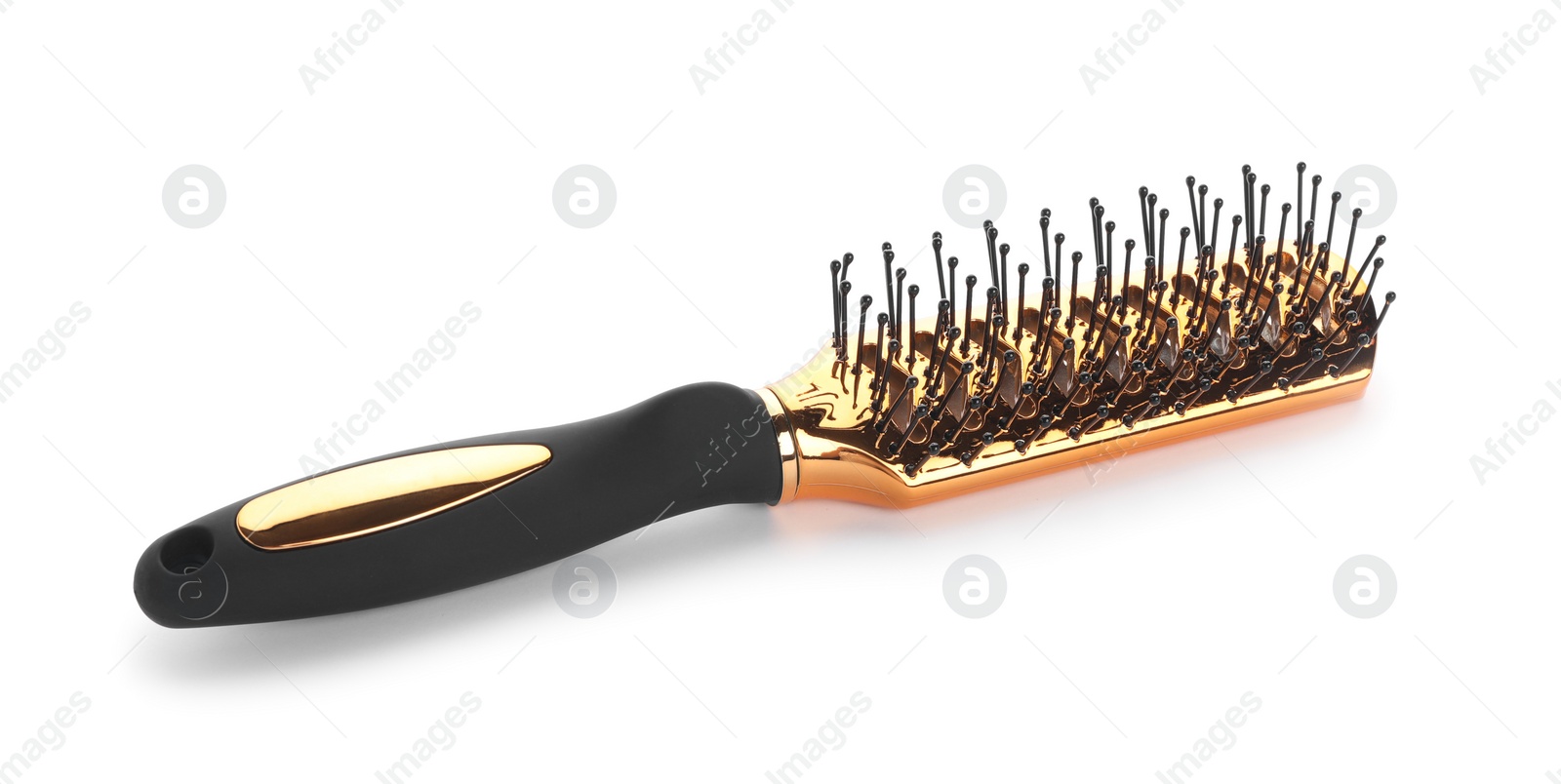 Photo of New vented hair brush isolated on white