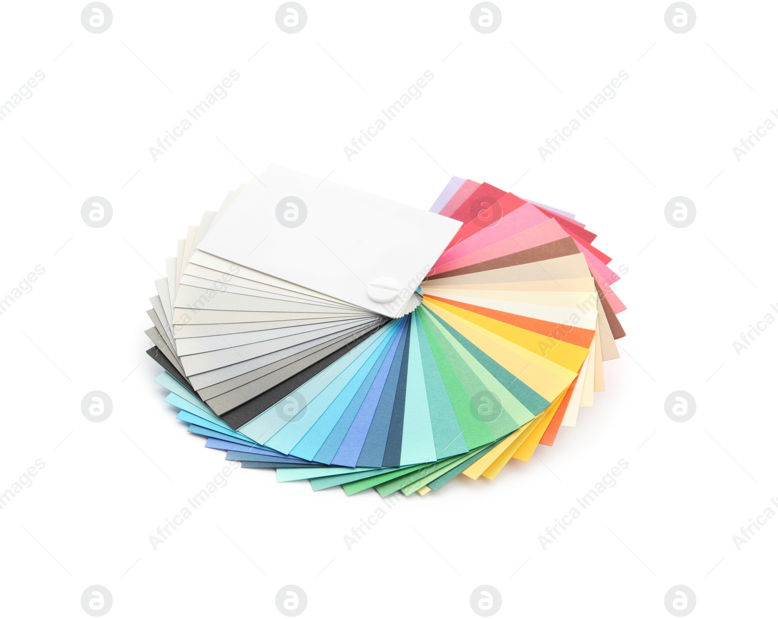 Photo of Color palette isolated on white. Professional samples