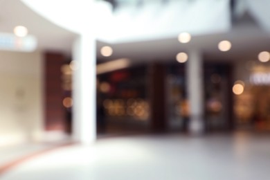 Photo of Blurred view of shopping mall interior. Bokeh effect