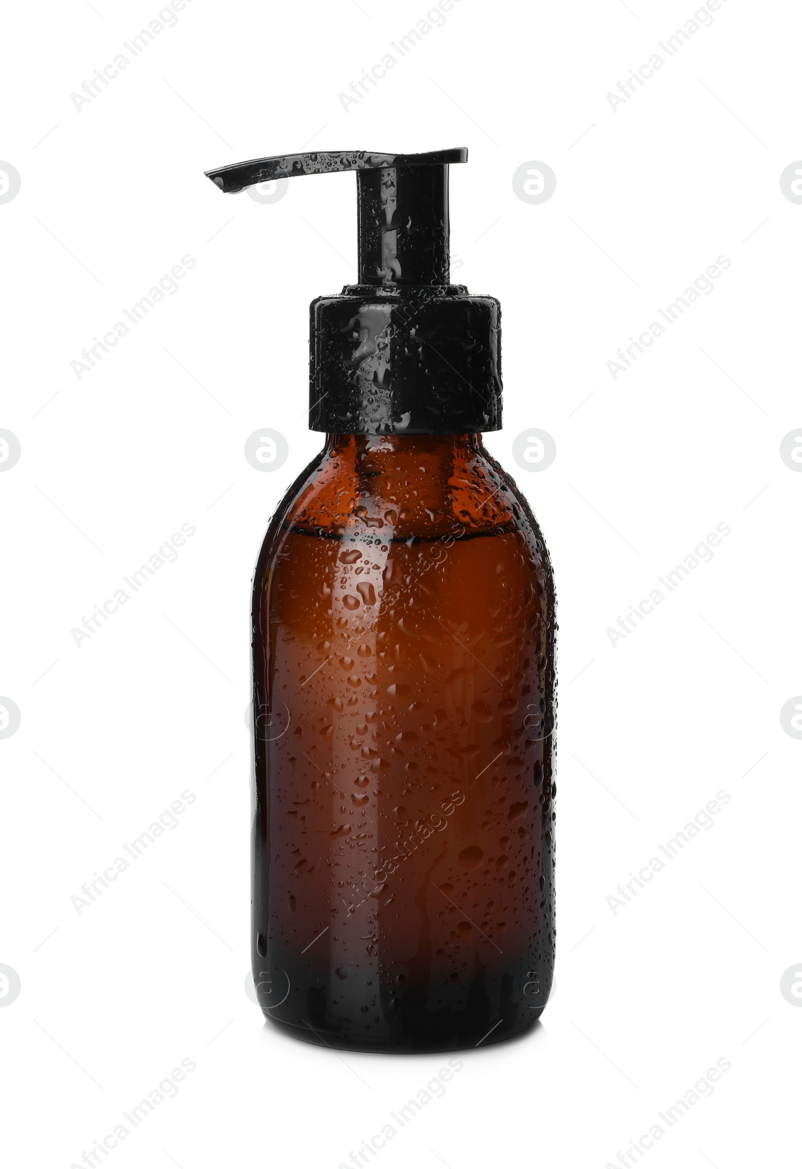 Photo of Bottle of hydrophilic oil isolated on white