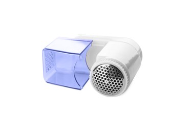 Photo of New empty fabric shaver isolated on white