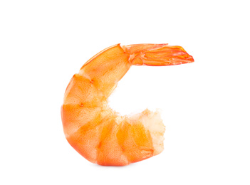 Photo of Delicious freshly cooked shrimp isolated on white