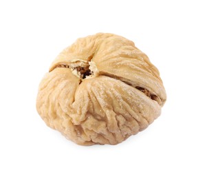 Photo of One tasty dried fig isolated on white