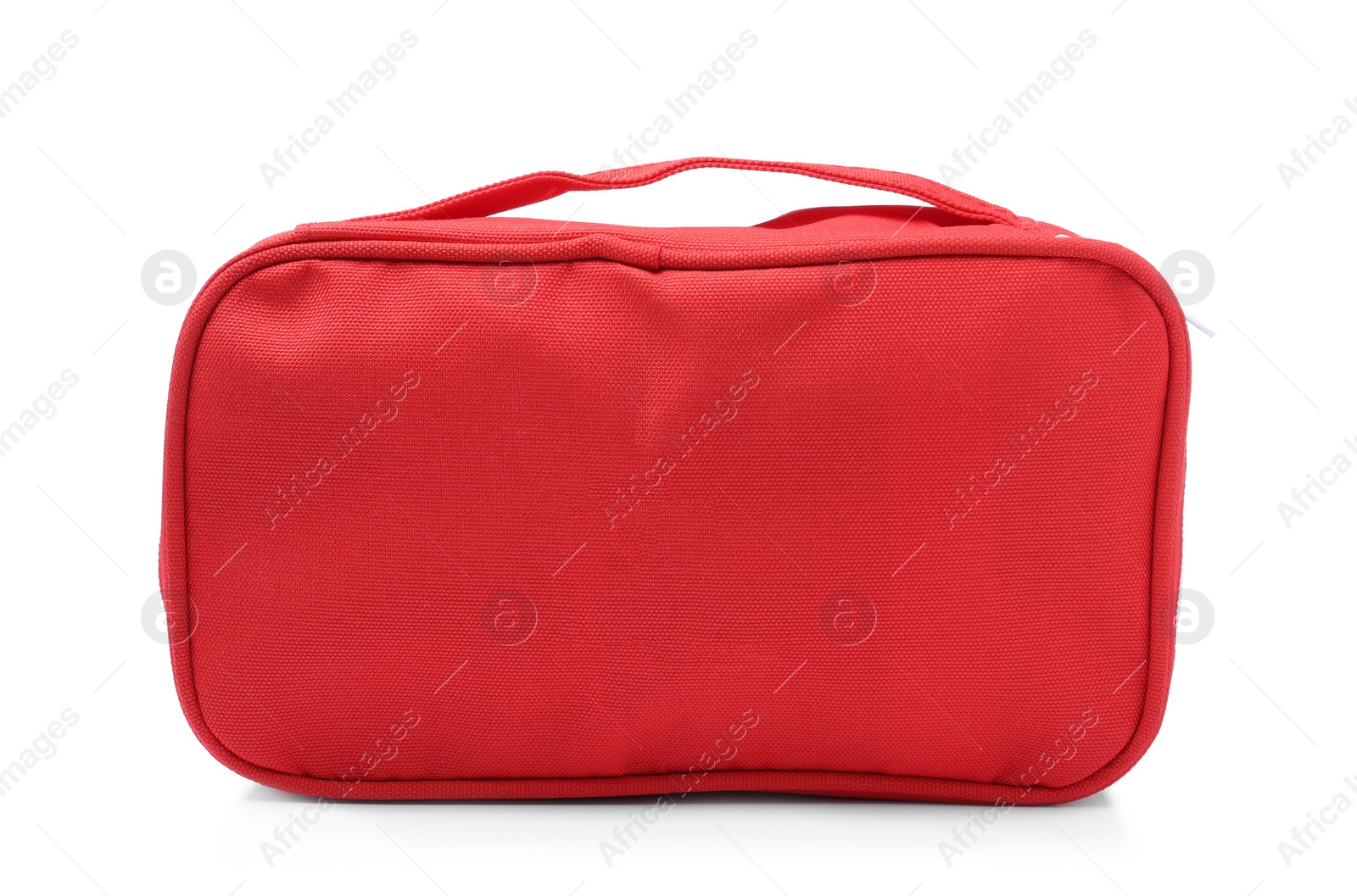 Photo of First aid kit isolated on white. Health care