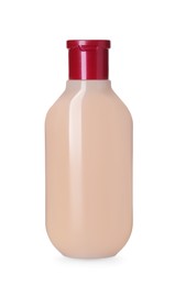 Photo of One bottle of shampoo isolated on white