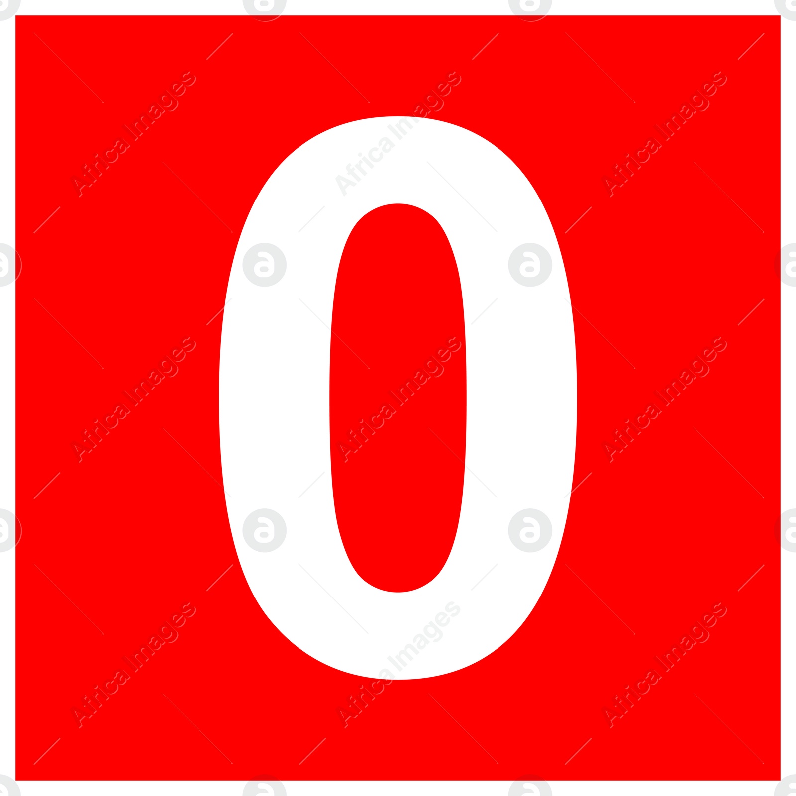 Image of International Maritime Organization (IMO) sign, illustration. Number "0" 