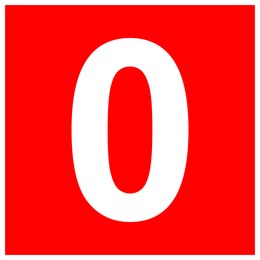 International Maritime Organization (IMO) sign, illustration. Number "0" 