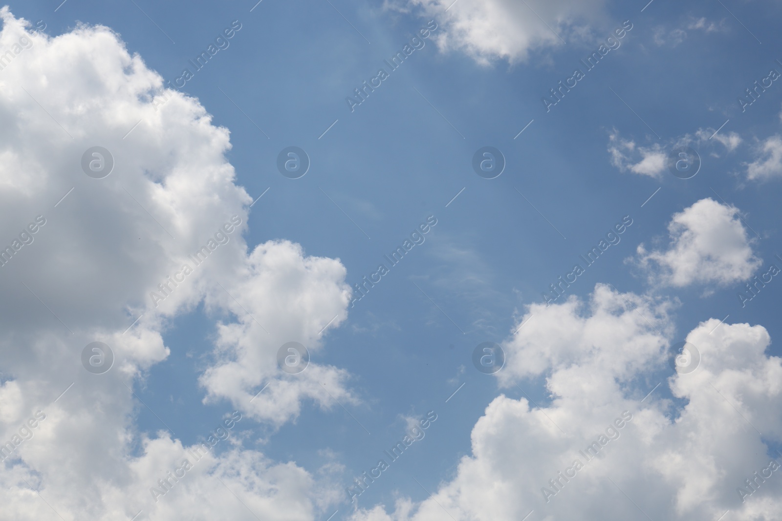 Photo of Beautiful view of blue sky with fluffy clouds