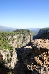 Beautiful landscape with canyon on sunny day