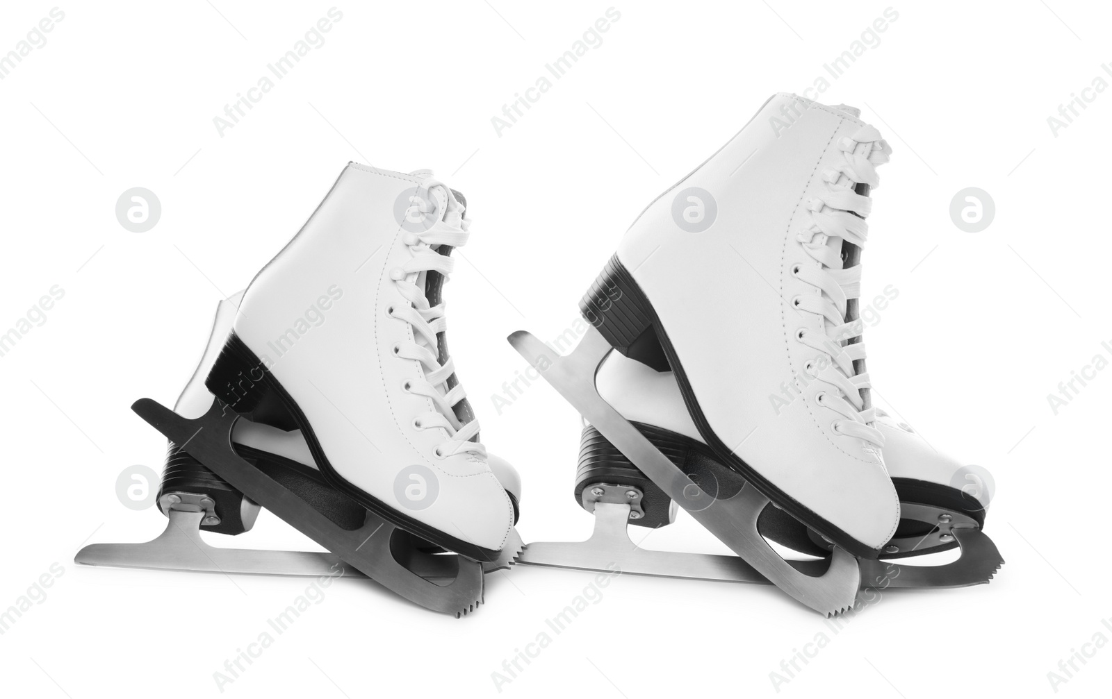 Photo of Pairs of figure ice skates isolated on white