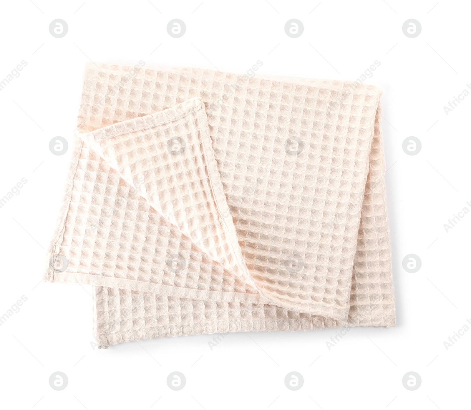 Photo of Waffle napkin for table setting on white background