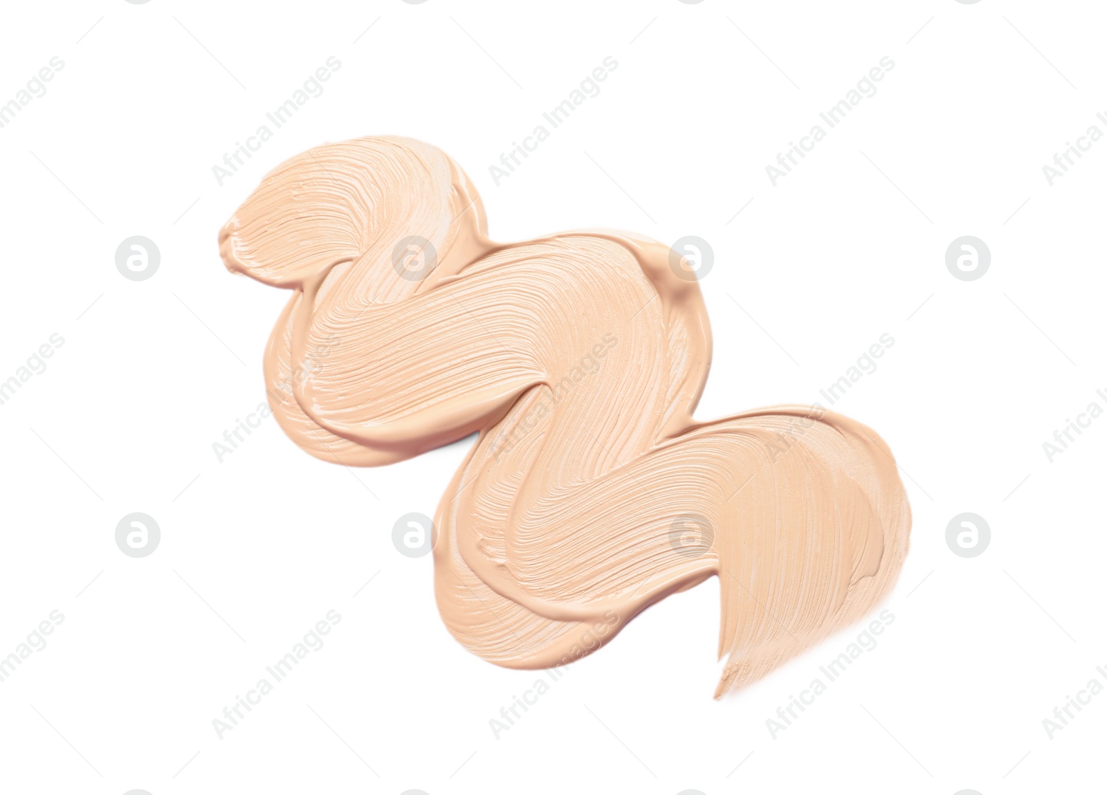 Photo of Smear of skin foundation isolated on white