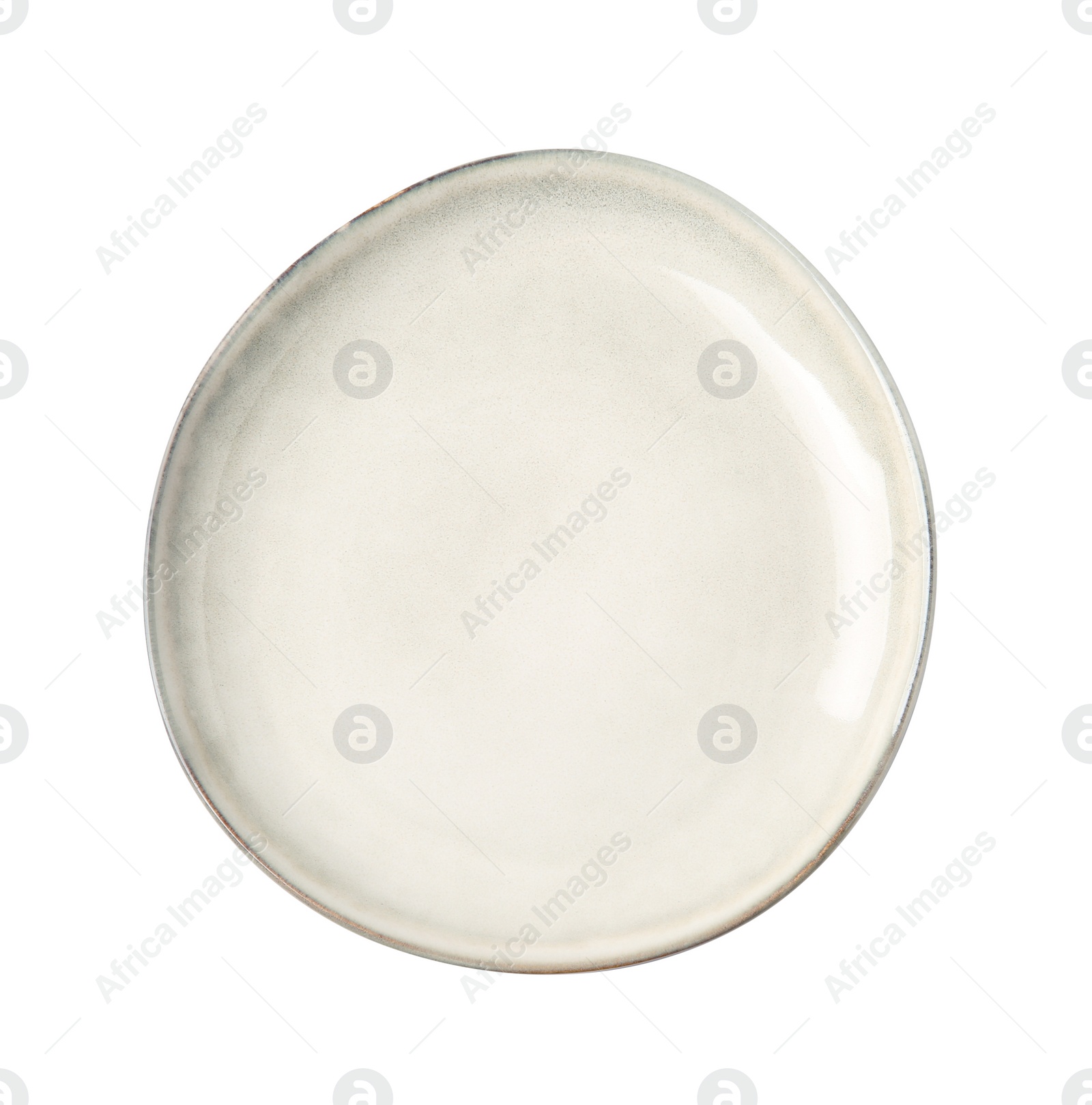 Photo of Beautiful ceramic plate isolated on white, top view