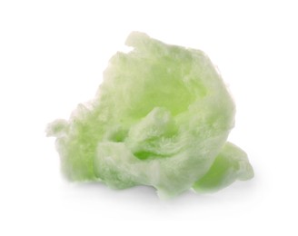 Photo of Sweet green cotton candy isolated on white